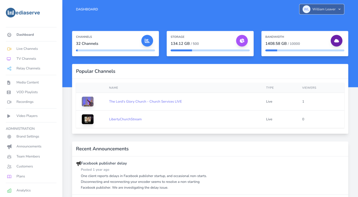 Video CDN Dashboard Video CDN Dashboard